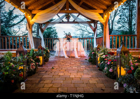 Makeney Hall Outdoor Ceremony area, Millford, Derbyshire Stock Photo