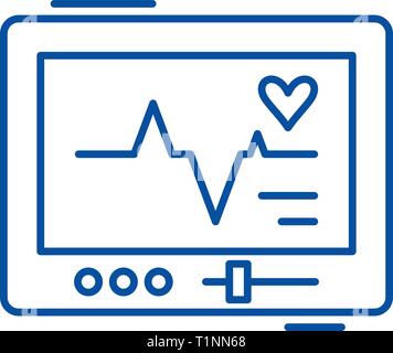 Heart pacemaker. Medical device. Human heart implantable cardioverter ...