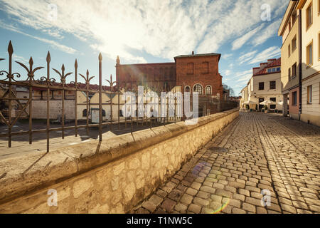 Krakow. District of Kazimierz the market square of the old Jewish  quater Stock Photo