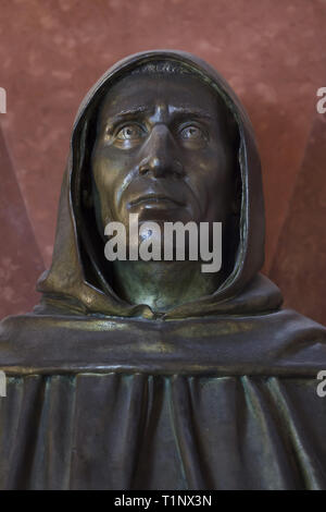 Bust of Savonarola in the Museum of San Marco in Florence Italy Stock ...