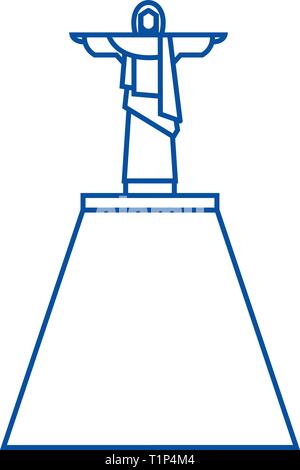 Outline of the statue of Christ the Redeemer Stock Vector Image & Art ...
