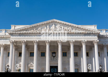 Entrance to US Senate, Capitol building, Washington DC, USA Stock Photo