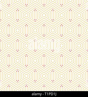 Seamless Abstract Vector Pattern With Hexagons Stock Vector