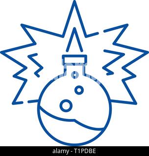 Christmas toy line icon concept. Christmas toy flat  vector symbol, sign, outline illustration. Stock Vector