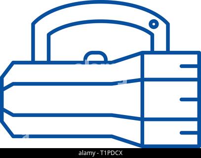 City lamp line icon concept. City lamp flat  vector symbol, sign, outline illustration. Stock Vector