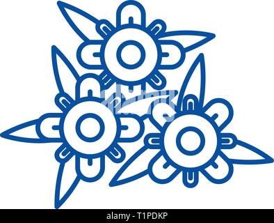 Color ornament line icon concept. Color ornament flat  vector symbol, sign, outline illustration. Stock Vector