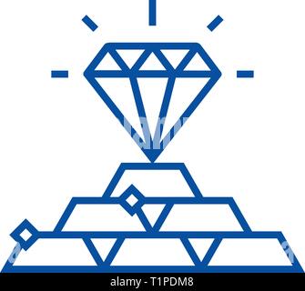 Commodities concept line icon concept. Commodities concept flat  vector symbol, sign, outline illustration. Stock Vector