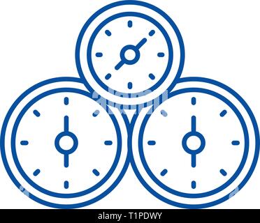 Control panel line icon concept. Control panel flat  vector symbol, sign, outline illustration. Stock Vector