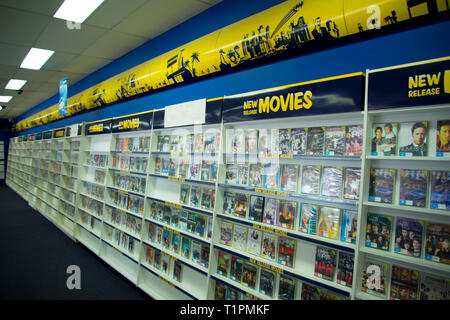 PERTH, AUSTRALIA - March 13, 2019: The last Blockbuster video store in Australia closing down in the suburb of Morley Stock Photo