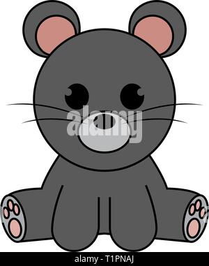 Abstract cute mouse Stock Vector