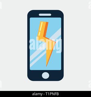 vector smartphone power charge icon Stock Vector