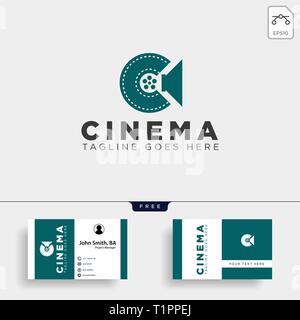 minimal letter C black color simple logo template vector illustration icon element isolated - vector file Stock Vector
