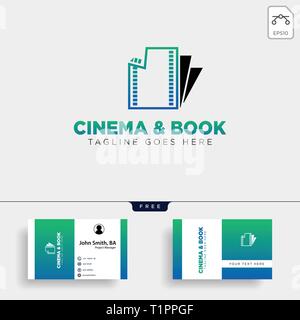 cinema book simple logo template vector illustration icon element isolated - vector file Stock Vector