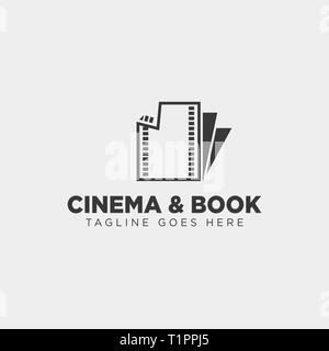 cinema book simple logo template vector illustration icon element isolated - vector file Stock Vector