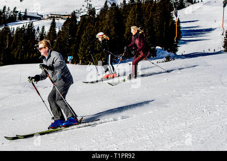 LECH - 25-2-2019 - On Monday morning 25 February 2019 a photo session will take place in Lech, Austria with His Majesty King Willem-Alexander, Her Maj Stock Photo
