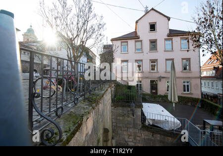 21 March 2019, Baden-Wuerttemberg, Nürtingen: The Hölderlinhaus. (to dpa: 'Authentic or not? - Dispute about the reconstruction of the Hölderlinhaus' from 28.03.2019) Photo: Sebastian Gollnow/dpa Stock Photo