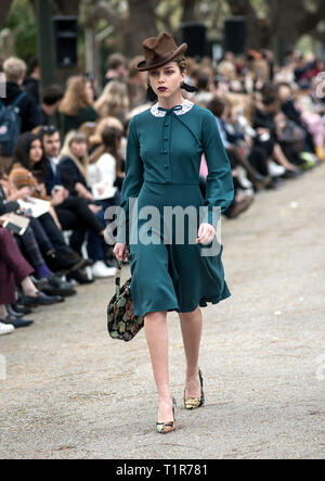 Athens, Greece. 28th Mar, 2019. Greek designer's Vassilis Zoulias Catwalk Fashion Show outside the Zappeion Hall 25th Athens Xclusive Designers Week, Greece, 28 March 2019. Credit: Elias Verdi/Alamy Live News Stock Photo