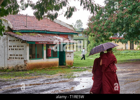 Post office MUNDGOD TIBETIAN COLONY-UTTARA KANNADA INDIA Stock Photo