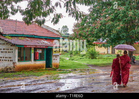 Post office MUNDGOD TIBETIAN COLONY-UTTARA KANNADA INDIA Stock Photo