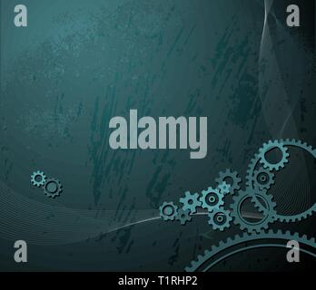 background made from various cogwheels Stock Vector