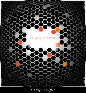 Abstract technical background made from hexagons Stock Vector