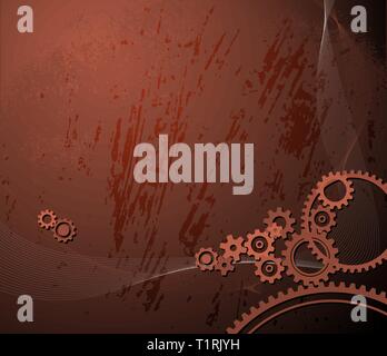background made from various cogwheels Stock Vector