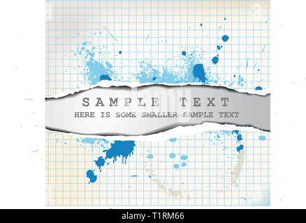 Teared paper with place for your text Stock Vector