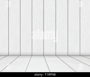 White wooden box vector in realistic style. Stock Vector