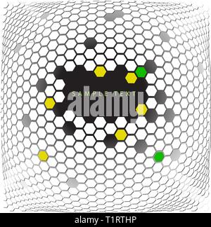 Abstract technical background made from hexagons Stock Vector