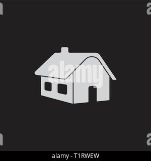 simple geometric home flat 3d design vector Stock Vector