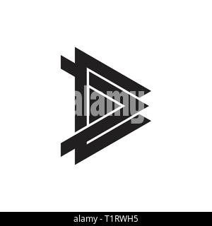 abstract letter dc geometric triangle arrow logo vector Stock Vector
