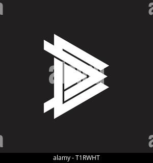 abstract letter dc geometric triangle arrow logo vector Stock Vector
