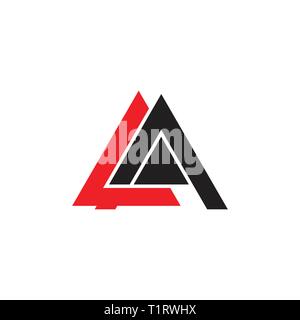 letter la triangle geometric logo vector Stock Vector