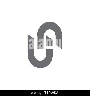 letter nu simple geometric line logo vector Stock Vector Image & Art ...