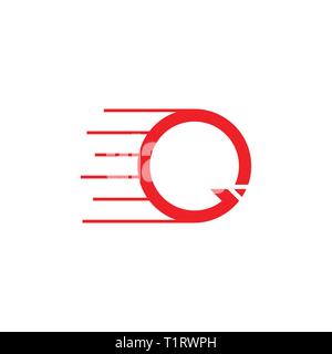 abstract letter o fast motion logo vector Stock Vector