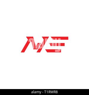 letters me simple motion design logo vector Stock Vector