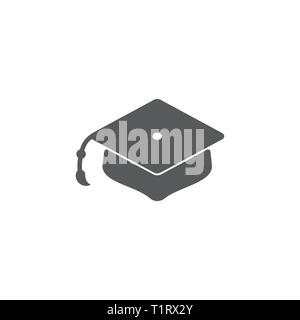 graduation hat symbol icon vector Stock Vector