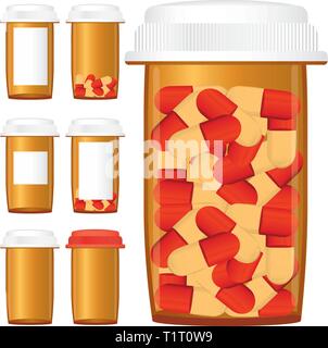 Medicine bottles, part 3 Stock Vector