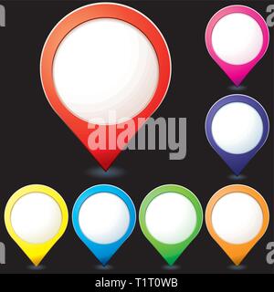 Map pointers Stock Vector