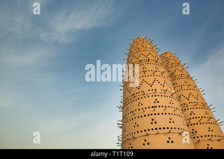 Pigeon tower found in Katara Cultural Village in Doha, Qatar. Stock Photo