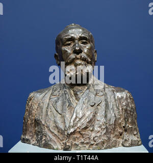 Copenhagen. Denmark. Portrait bust of Pierre Puvis de Chavannes (1824-1898), 1900-1901 (modeled ca. 1890) by Auguste Rodin (1840-1917). Ny Carlsberg G Stock Photo