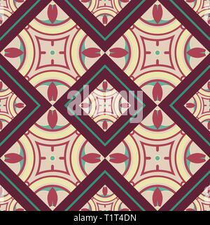 Seamless pattern in Oriental style. Geometrical ornament. Tile pattern. Stock Vector