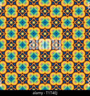 Seamless pattern in Oriental style. Geometrical ornament. Tile pattern. Stock Vector