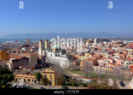 Cagliari, Sardinia, Italy. General view from the Castello district Stock Photo