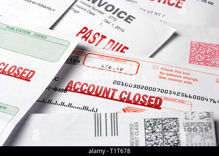 still life of overdue bills with "final Notice", "past due" and ... still life of overdue bills with "final Notice", "past due" and ...