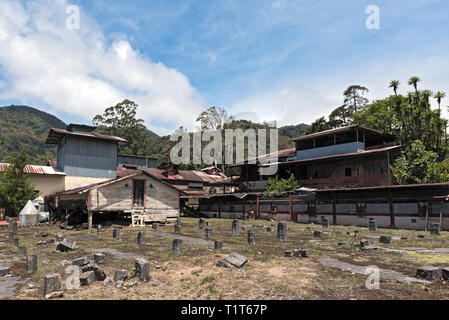 old buildings of the coffee factory princesa janca in boquete panama Stock Photo