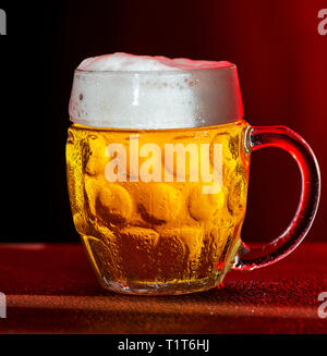 Glass of beer with drops of water Stock Photo