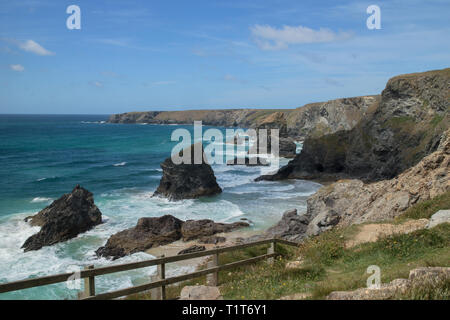 Bedruthan Steps, North Cornwall Stock Photo