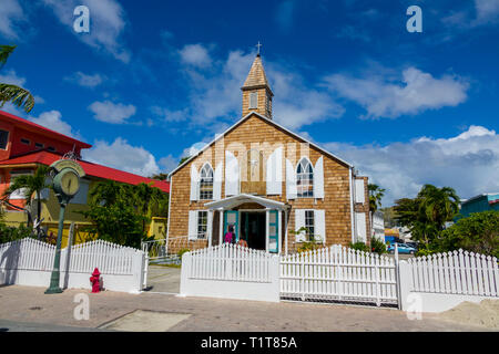 First Methodist Church at A cruise ship destination in the caribbean Philipsburg is the main town and capital of the country of Saint Sint Maarten. Th Stock Photo
