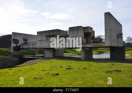 Apollo Pavilion (Pasmore Pavilion) by architect Victor Pasmore, Peterlee, County Durham, England, February 2019 Stock Photo